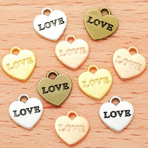 Zinc Alloy Heart Pendants plated DIY Sold By Bag