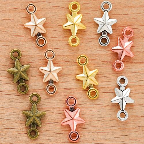 Star Tibetan Style Connector, plated, DIY & 1/1 loop, more colors for choice, 15x8mm, 100PCs/Bag, Sold By Bag