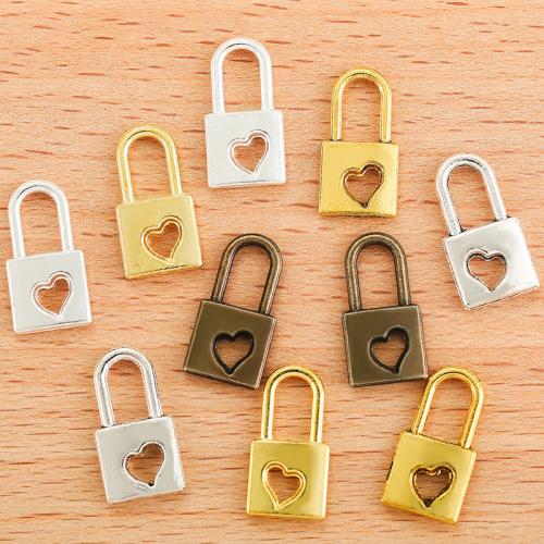 Zinc Alloy Lock Pendants plated DIY Sold By Bag