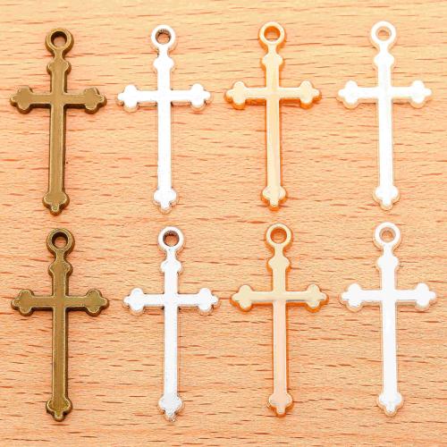 Tibetan Style Cross Pendants, plated, DIY, more colors for choice, 29x15mm, 100PCs/Bag, Sold By Bag