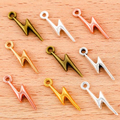 Tibetan Style Pendants, Lightning Symbol, plated, DIY, more colors for choice, 20x5mm, 100PCs/Bag, Sold By Bag