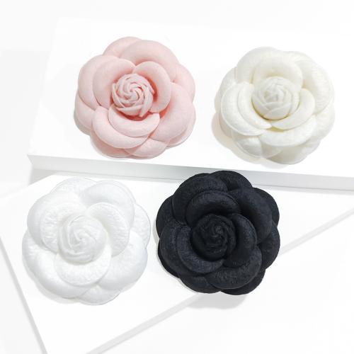 Fashion Brooch Jewelry, Felt, Flower, fashion jewelry, more colors for choice, 65x65mm, Sold By PC