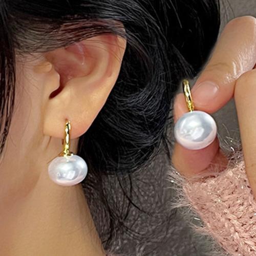 Tibetan Style Drop Earrings, with Plastic Pearl, plated, fashion jewelry, more colors for choice, nickel, lead & cadmium free, 16x27mm, Sold By Pair