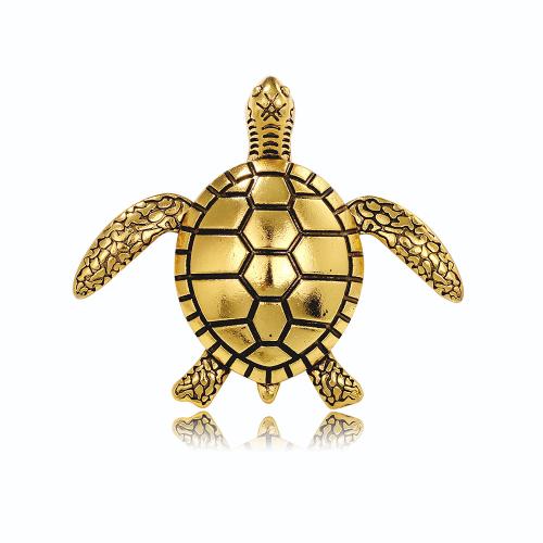 Tibetan Style Brooches, Turtle, plated, fashion jewelry, more colors for choice, nickel, lead & cadmium free, 45x40mm, Sold By PC