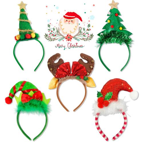 Christmas Headband, PET, with Feather & Plastic, Christmas Design & different styles for choice, Sold By PC