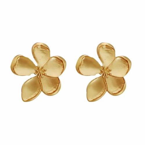 Tibetan Style Stud Earring, petals, plated, for woman, more colors for choice, Sold By Pair