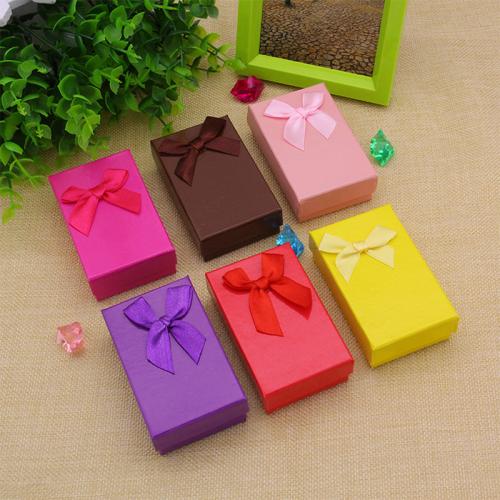 Jewelry Gift Box Paper with Sponge & Velveteen dustproof & multifunctional Sold By PC