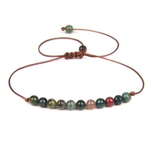 Gemstone Bracelets Wax Cord with Gemstone Unisex Length Approx 19 cm Sold By PC