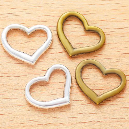 Ciondoli a cuore in lega di zinco, lega in zinco, placcato, DIY & cavo, nessuno, 12x15mm, 100PC/borsa, Venduto da borsa