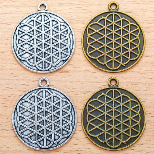 Tibetan Style Pendants, Round, plated, DIY, more colors for choice, 40x34mm, 100PC/Bag, Sold By Bag