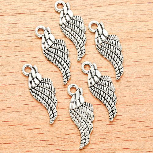 Zinc Alloy Feather Pendants plated DIY Sold By Bag