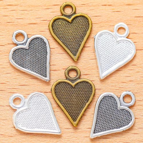 Tibetan Style Heart Pendants, plated, DIY, more colors for choice, 15x11mm, 100PC/Bag, Sold By Bag