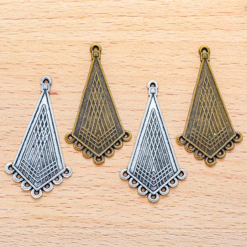 Tibetan Style Connector, Rhombus, plated, DIY & 1/7 loop, more colors for choice, 42x23mm, 100PC/Bag, Sold By Bag