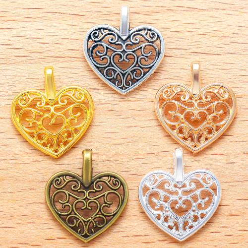 Zinc Alloy Heart Pendants plated DIY Sold By Bag