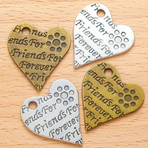 Zinc Alloy Heart Pendants plated DIY Sold By Bag