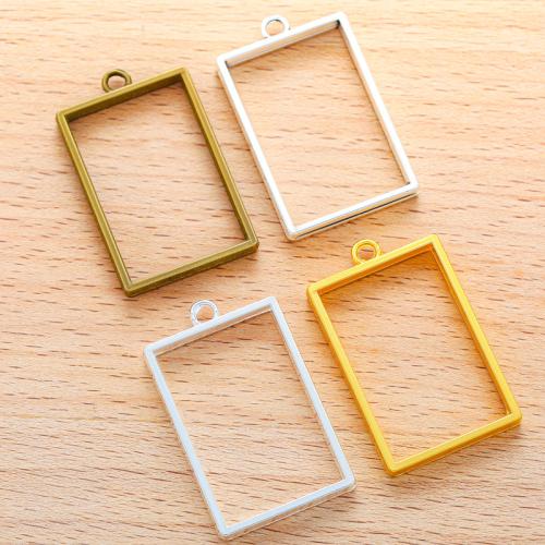 Tibetan Style Pendants, Rectangle, plated, DIY, more colors for choice, 37x23mm, 100PC/Bag, Sold By Bag