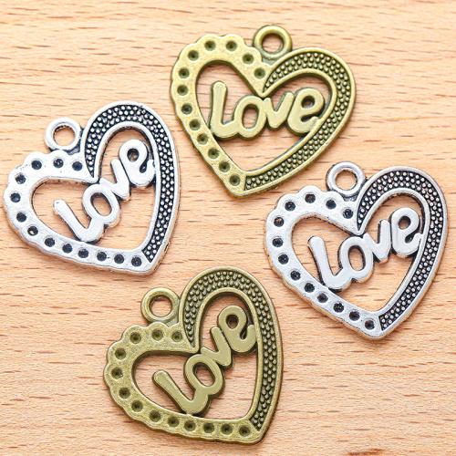 Zinc Alloy Heart Pendants plated DIY Sold By Bag