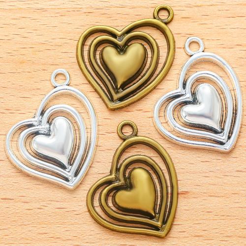 Zinc Alloy Heart Pendants plated DIY Sold By Bag