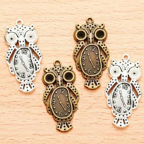 Zinc Alloy Animal Pendants Owl plated DIY Sold By Bag