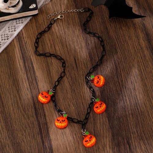 Collier Halloween, résine, avec 6cm chaînes de rallonge, Halloween Design & bijoux de mode & styles différents pour le choix & pour femme, Longueur Environ 46 cm, Vendu par PC