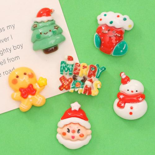 Hair Accessories DIY Findings Resin Christmas Design Sold By PC