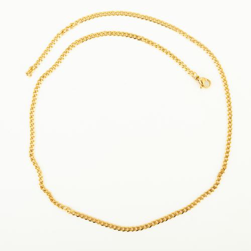 Stainless Steel Chain Necklace, 304 Stainless Steel, fashion jewelry & Unisex, Length:Approx 50 cm, Sold By PC