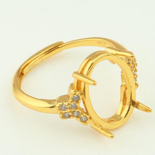 Brass Bezel Ring Base, DIY & different styles for choice & micro pave cubic zirconia, Sold By PC