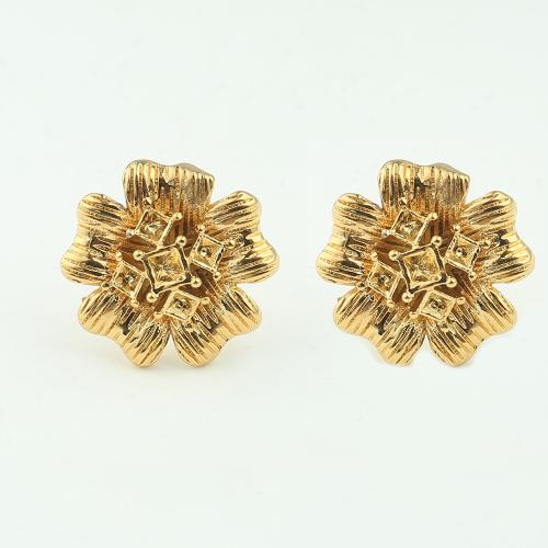 Brass Earring Stud Component, DIY & different styles for choice & micro pave cubic zirconia, Sold By Pair