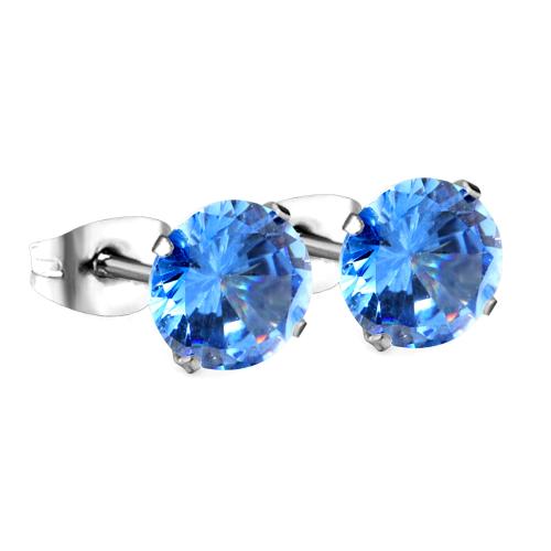 Stainless Steel Stud Earrings 304 Stainless Steel with Cubic Zirconia fashion jewelry & for woman 7mm Sold By Bag