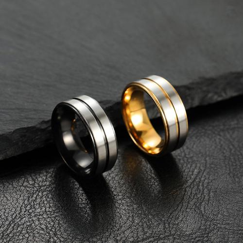 Couple Finger Rings, 304 Stainless Steel, fashion jewelry & Unisex & different size for choice, more colors for choice, width 8mm, Sold By PC