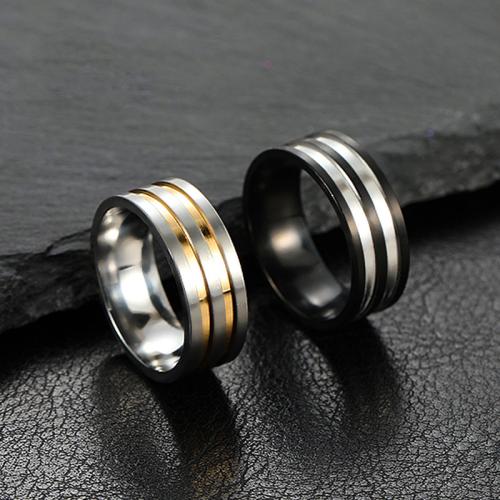 Edelstahl Ringe, 304 Edelstahl, Modeschmuck & unisex & verschiedene Größen vorhanden, keine, width 8mm, verkauft von PC