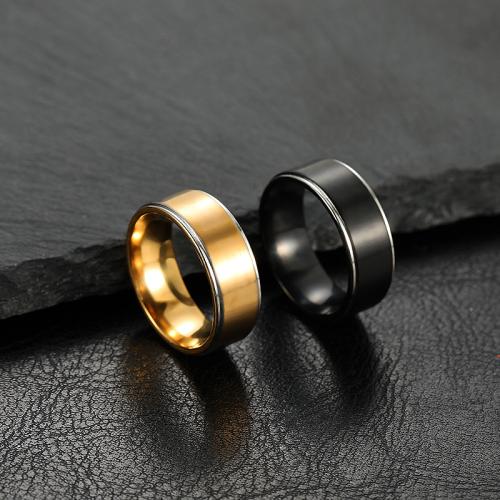 Couple Finger Rings 304 Stainless Steel fashion jewelry & Unisex width 8mm Sold By PC