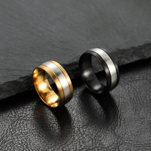 Edelstahl Ringe, 304 Edelstahl, Modeschmuck & unisex & verschiedene Größen vorhanden, keine, width 8mm, verkauft von PC