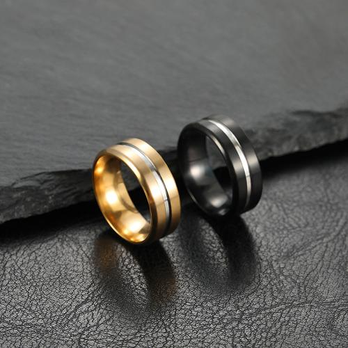 Edelstahl Ringe, 304 Edelstahl, Modeschmuck & unisex & verschiedene Größen vorhanden, keine, width 8mm, verkauft von PC