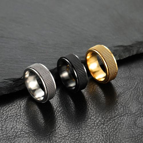 Stainless Steel Finger Ring, 304 Stainless Steel, fashion jewelry & Unisex & different size for choice, more colors for choice, width 8mm, Sold By PC