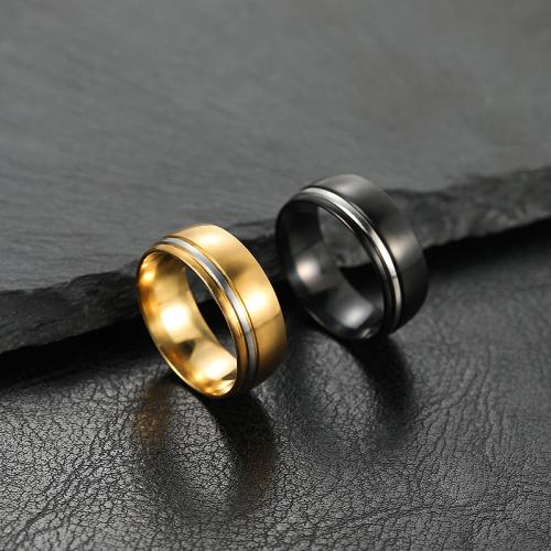 Edelstahl Ringe, 304 Edelstahl, Modeschmuck & unisex & verschiedene Größen vorhanden, keine, width 8mm, verkauft von PC