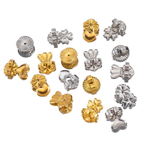 Rustfrit stål Ear Nut Component, 304 rustfrit stål, du kan DIY & forskellige stilarter for valg, flere farver til valg, 10pc'er/Bag, Solgt af Bag