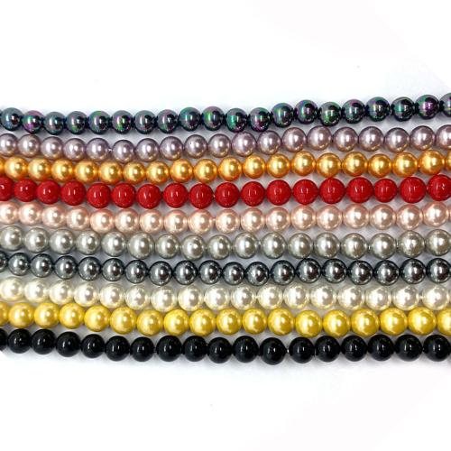 Fashion Glass Beads, Round, stoving varnish, DIY & different size for choice, more colors for choice, Sold Per Approx 38 cm Strand