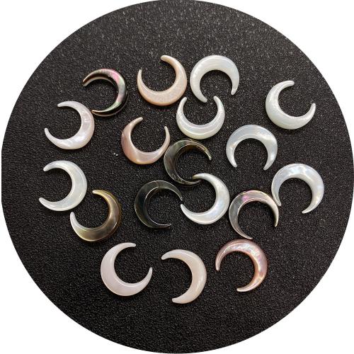 Natural Seashell Beads, Moon, DIY & different styles for choice, more colors for choice, 10x12mm, Sold By PC