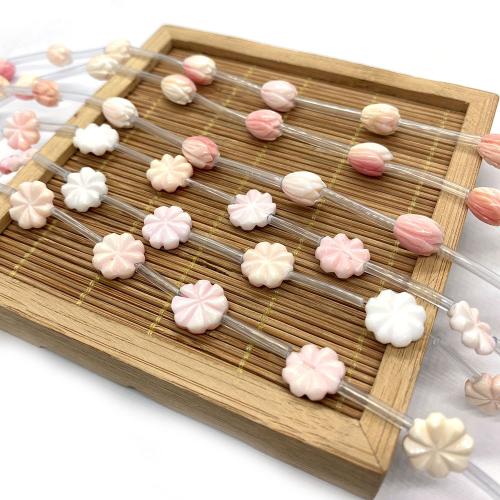 Natural Freshwater Shell Beads, Flower, DIY & different size for choice, more colors for choice, Sold By PC