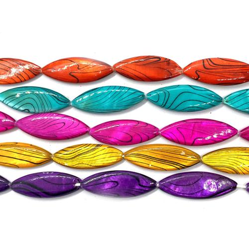 Natural Freshwater Shell Beads, Horse Eye, DIY, more colors for choice, 10x30mm, Sold Per Approx 38 cm Strand