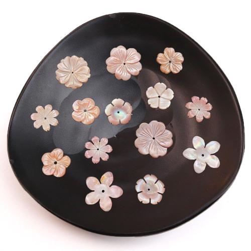 Natural Seashell Beads, Flower, DIY & different size for choice, more colors for choice, 35x48mm, Sold By PC