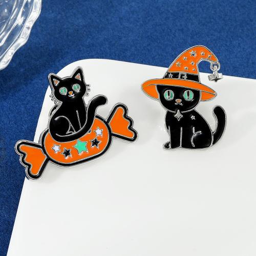 Broches de aleación de zinc, chapado, Diseño de Halloween & Bricolaje & diferentes estilos para la opción, más colores para la opción, libre de níquel, plomo & cadmio, Vendido por UD