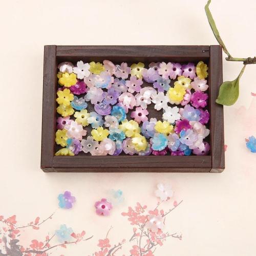 DIY Jewelry Supplies, Acetate, Flower, more colors for choice, nickel, lead & cadmium free, 10mm, Hole:Approx 1mm, 10PCs/Bag, Sold By Bag