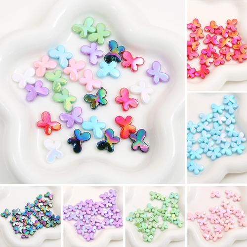 Granos de acrílico de la joyería, Mariposa, Bricolaje, más colores para la opción, 17x12mm, agujero:aproximado 1.5mm, 10PCs/Bolsa, Vendido por Bolsa