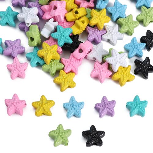 Zinc Alloy Jewelry Beads Starfish plated DIY & enamel nickel lead & cadmium free Approx 2mm Sold By Bag