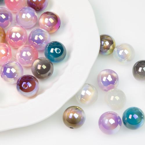 Perles bijoux en résine, Rond, DIY, plus de couleurs à choisir, 16mm, Trou:Environ 2mm, 10PC/sac, Vendu par sac