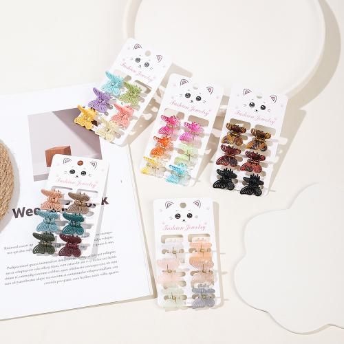 Hair Claw Clips, Plastic, handmade, different styles for choice & for woman, more colors for choice, 6PCs/Bag, Sold By Bag