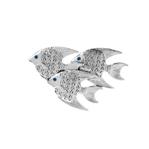 Zinc Alloy Brooches Fish plated for woman & with rhinestone Sold By PC