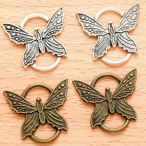 Animal Zinc Alloy Connector Butterfly plated DIY & 1/1 loop Sold By Bag